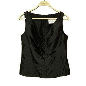 David Bridal Sleeveless Blouse Crop Tank Top Women Size 6 Party Ruffle Elegant